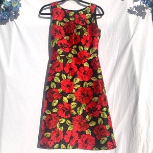Talbots Rose flower size 2 dress